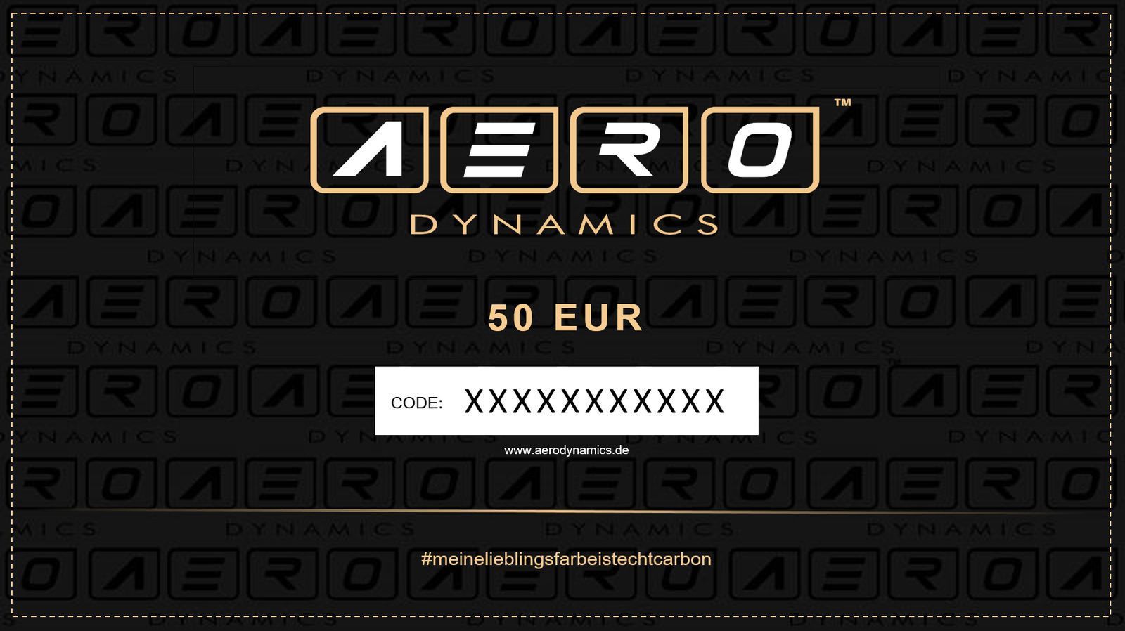 AERO Dynamics Gutschein 50 Rabattcode Gutscheincode Rabatt Geschenk