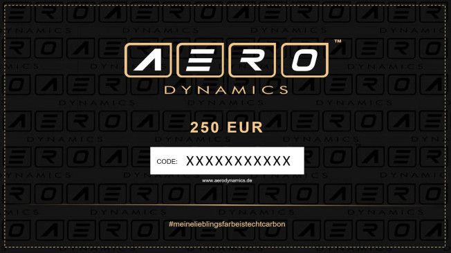 AERO Dynamics Gutschein 250 Rabattcode Gutscheincode Rabatt Geschenk