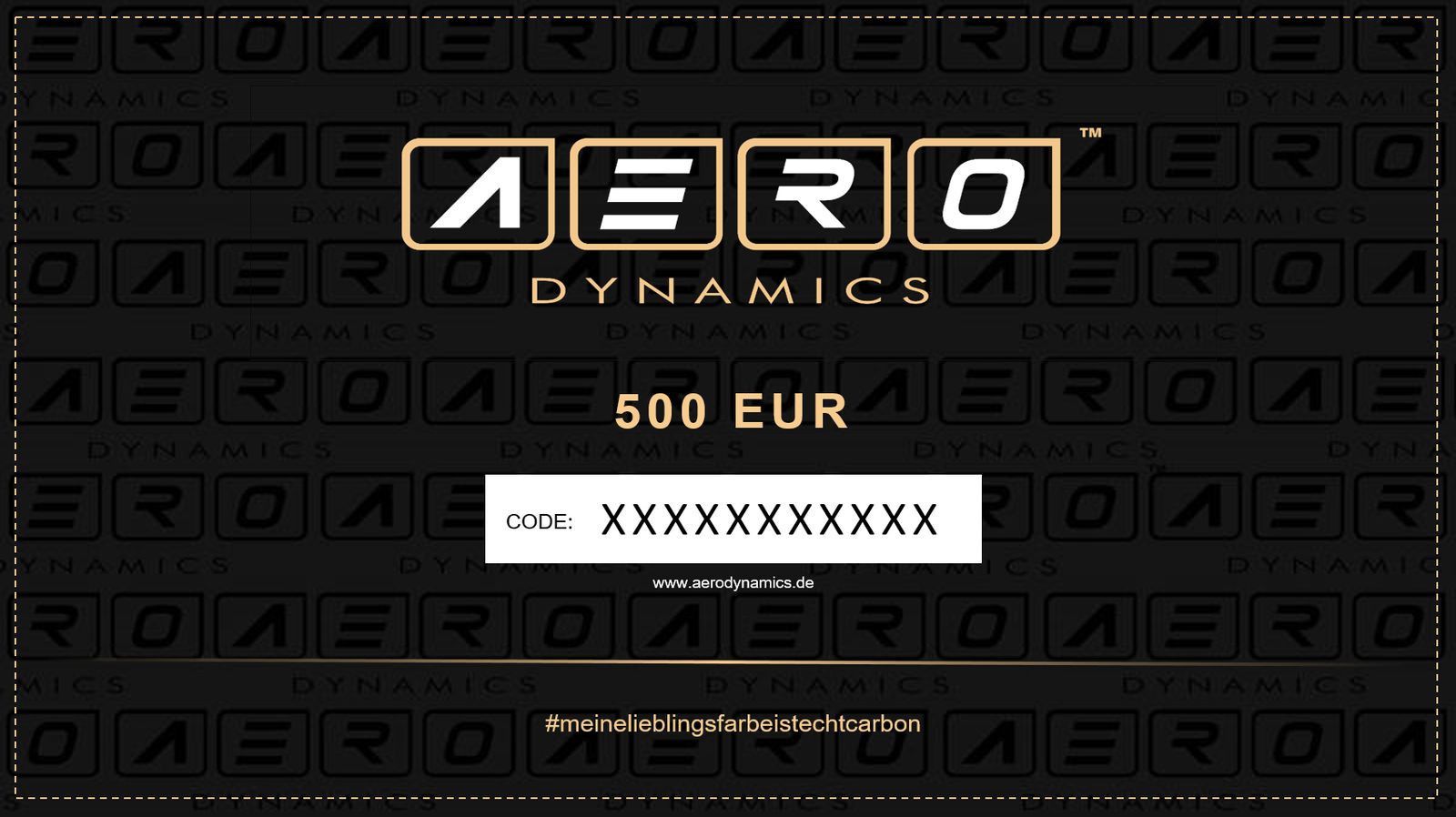 AERO Dynamics Gutschein 500 Rabattcode Gutscheincode Rabatt Geschenk