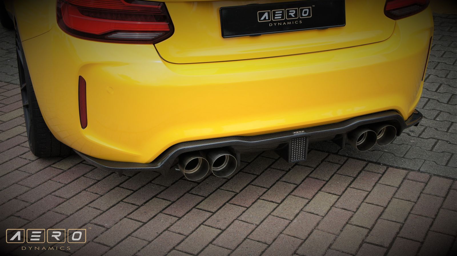 AERO Diffusor LED F1 Carbon für BMW M2/M2C F87 | Spoiler, Heckdiffusor, TÜV