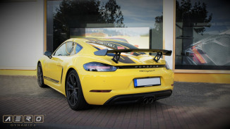 AERO Heckflügel wing Design GT4 Carbon mit TÜV für Porsche 718 Cayman S GTS GT 982 981 AD718117-1 racing gelb