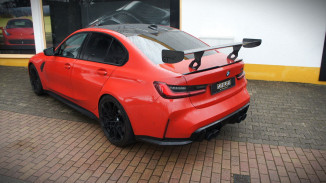 AERO Heckflügel GT-Flex 160 cm, BMW M3 G80, niedrigste Höheneinstellung