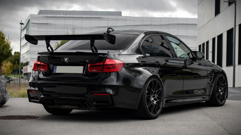 AERO Heckflügel GT-Flex 140 cm, BMW M3 F80, niedrigste Höheneinstellung