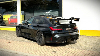 Beispielbild (BMW M3 G80) AERO Heckflügel GT-Track Schwanenhals Carbon