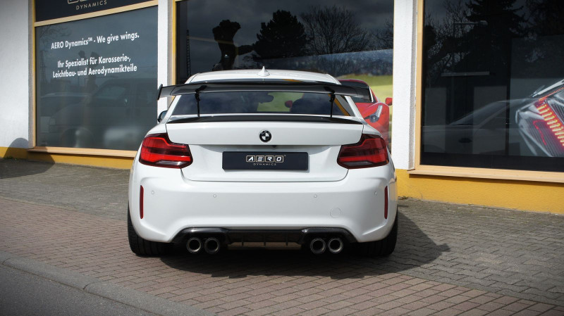 AERO Heckflügel GT-Flex Curved BMW M2 F87, höchste Höheneinstellung