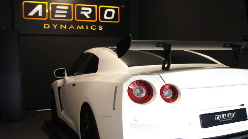 AERO Heckflügel GT-Flex 160 cm, Nissan GTR R35, niedrigste Höheneinstellung