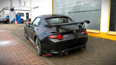 AERO Heckflügel GT-Flex Curved für Mazda MX5 (Beispiel ND), niedrigste Heckflügelposition