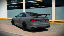 AERO Heckflügel GT-Flex Curved für Audi A5, S5 und RS5. Beispiel RS5, niedrigste Höhenposition