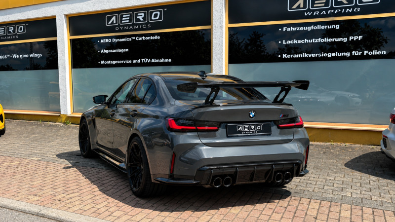 AERO Heckflügel GT-Flex Curved für BMW M3 G80 - höchste Heckflügelposition
