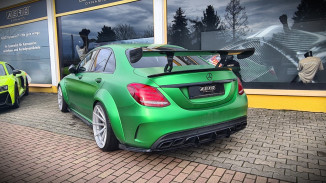 AERO Heckflügel GT-Flex 160 cm für Mercedes C63 AMG, höchste Position Heckflügel