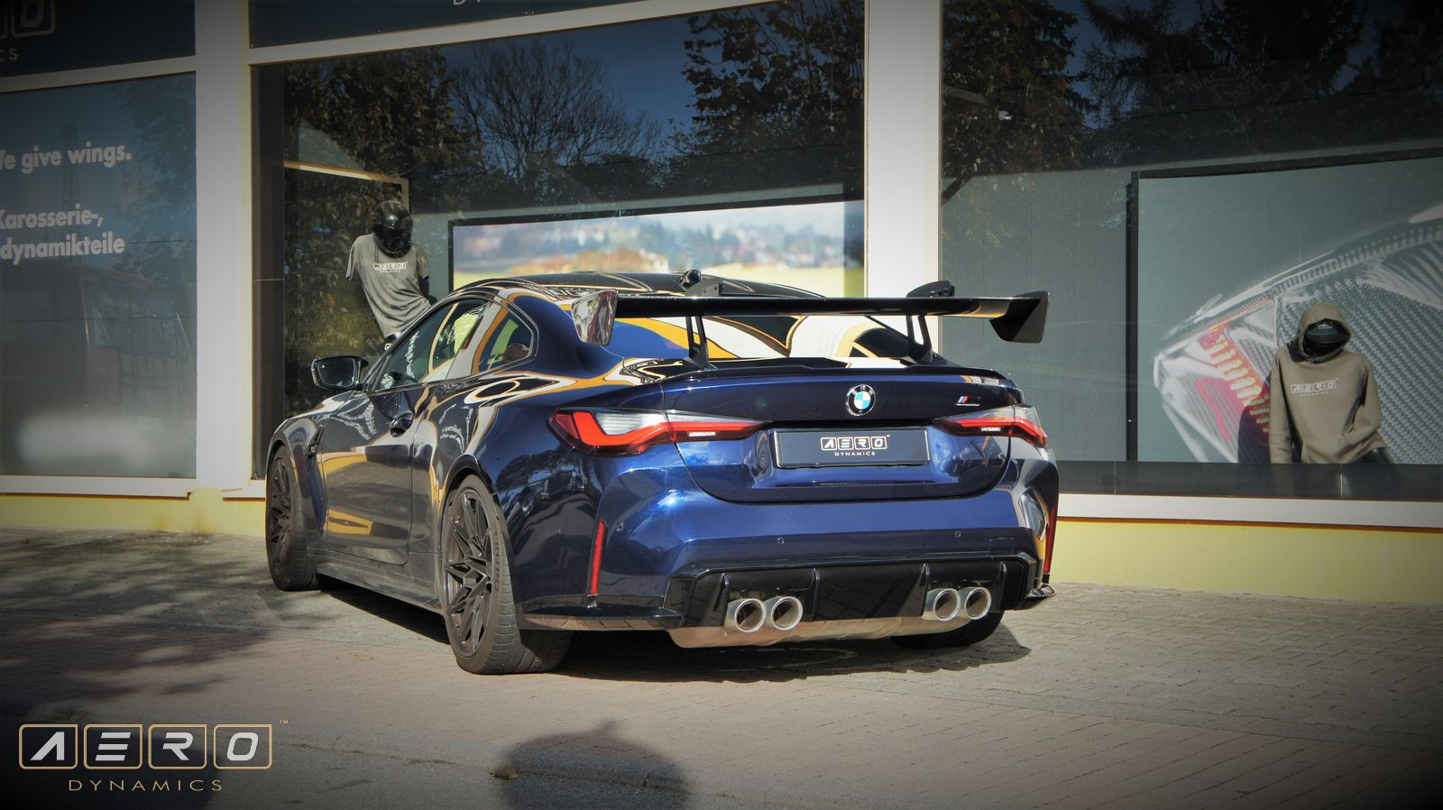 AERO Heckflügel GT-Track Schwanenhals Carbon für BMW M2 M3 M4 M5 M6 M8  Spoiler TÜV